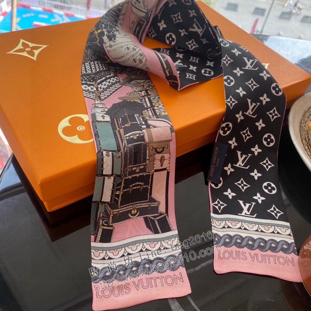 Louis Vuitton圍巾絲巾 路易威登專櫃最新款發帶小領巾 LV雙層真絲飄帶  mmj1532